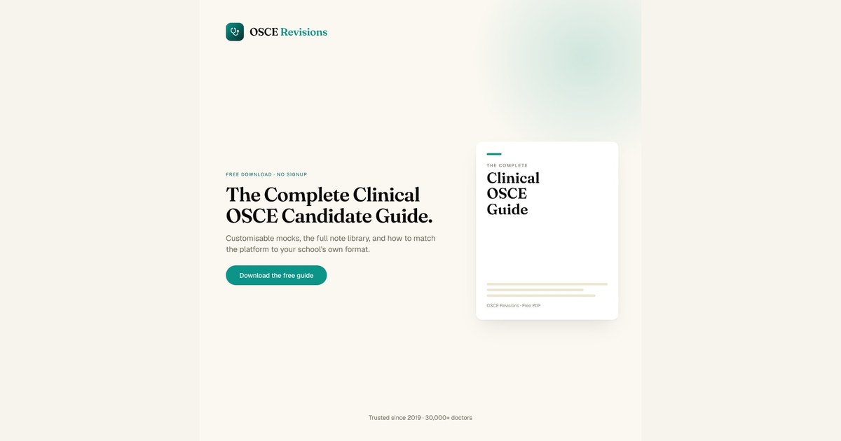 The Complete Clinical OSCE Candidate Guide: How to Use OSCE Revisions